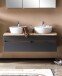 Waschtisch-Set >Villach< (B/H/T: 121x41x47 cm) in matt grau - 121x41x47 (BxHxT)