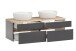 Waschtisch-Set >Villach< (B/H/T: 121x41x47 cm) in matt grau - 121x41x47 (BxHxT)