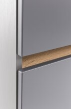 Waschtisch-Set >Villach< (B/H/T: 100x200x47 cm) in matt grau aus MDF