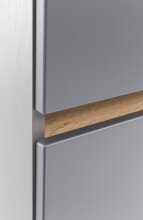 Waschtisch-Set >Villach< (B/H/T: 100x200x47 cm) in matt grau aus MDF