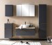 Waschtisch-Set >Villach< (B/H/T: 100x200x47 cm) in matt grau aus MDF