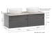 Waschtisch-Set >Villach< (B/H/T: 120x200x47 cm) in matt grau aus MDF