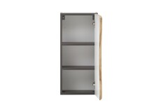 Hängeschrank >Kaprun< (B/H/T: 30x64x20 cm) in graphit aus MDF - 30x64x20 (BxHxT)
