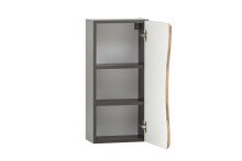 Hängeschrank >Kaprun< (B/H/T: 30x64x20 cm) in graphit aus MDF - 30x64x20 (BxHxT)