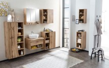 Hängeschrank >Kaprun< (B/H/T: 60x64x20 cm) in wotaneiche - 60x64x20 (BxHxT)