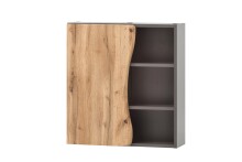 Hängeschrank >Kaprun< (B/H/T: 60x64x20 cm) in graphit aus MDF - 60x64x20 (BxHxT)