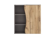 Hängeschrank >Kaprun< (B/H/T: 60x64x20 cm) in graphit aus MDF - 60x64x20 (BxHxT)