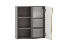 Hängeschrank >Kaprun< (B/H/T: 60x64x20 cm) in graphit aus MDF - 60x64x20 (BxHxT)