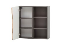 Hängeschrank >Kaprun< (B/H/T: 60x64x20 cm) in graphit aus MDF - 60x64x20 (BxHxT)