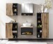 Hängeschrank >Kaprun< (B/H/T: 60x64x20 cm) in graphit aus MDF - 60x64x20 (BxHxT)