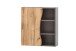 Hängeschrank >Kaprun< (B/H/T: 60x64x20 cm) in graphit aus MDF - 60x64x20 (BxHxT)