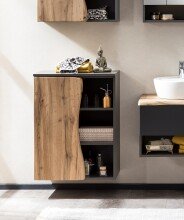 Waschbeckenunterschrank >Kaprun< (B/H/T: 60x79x35 cm) in graphit aus MDF