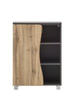 Waschbeckenunterschrank >Kaprun< (B/H/T: 60x79x35 cm) in graphit aus MDF