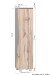 Midischrank >Kaprun< (B/H/T: 37x130x35 cm) in wotaneiche - 37x130x35 (BxHxT)