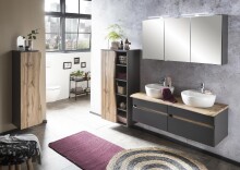 Midischrank >Kaprun< (B/H/T: 37x130x35 cm) in graphit - 37x130x35 (BxHxT)