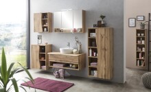 Wandregal >Kaprun< (B/H/T: 30x130x35 cm) in wotaneiche - 30x130x35cm (BxHxT)