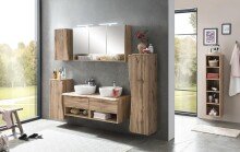 Wandregal >Kaprun< (B/H/T: 30x130x35 cm) in wotaneiche - 30x130x35cm (BxHxT)