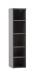 Wandregal >Kaprun< (B/H/T: 30x130x35 cm) in graphit - 30x130x35cm (BxHxT)