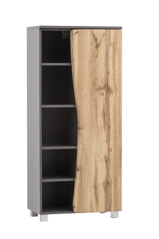 Midischrank >Kaprun< (B/H/T: 60x130x35 cm) in graphit - 60x130x35 (BxHxT)