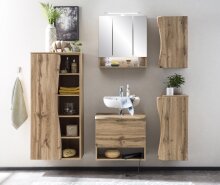 Badezimmerspiegelschrank >Kaprun< (B/H/T: 60x64x20 cm) in wotaneiche