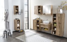 Badezimmerspiegelschrank >Kaprun< (B/H/T: 60x64x20 cm) in wotaneiche