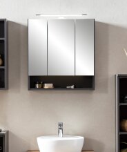 Badezimmerspiegelschrank >Kaprun< (B/H/T: 60x64x20 cm) in graphit