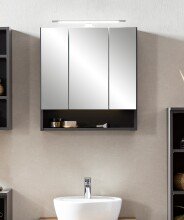 Badezimmerspiegelschrank >Kaprun< (B/H/T: 60x64x20 cm) in graphit