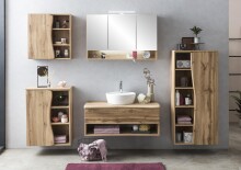 Badezimmerspiegelschrank >Kaprun< (B/H/T: 100x64x20 cm) in wotaneiche