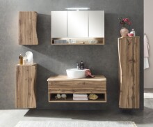 Badezimmerspiegelschrank >Kaprun< (B/H/T: 100x64x20 cm) in wotaneiche