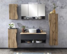 Badezimmerspiegelschrank >Kaprun< (B/H/T: 100x64x20 cm) in graphit