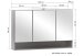 Badezimmerspiegelschrank >Kaprun< (B/H/T: 100x64x20 cm) in graphit