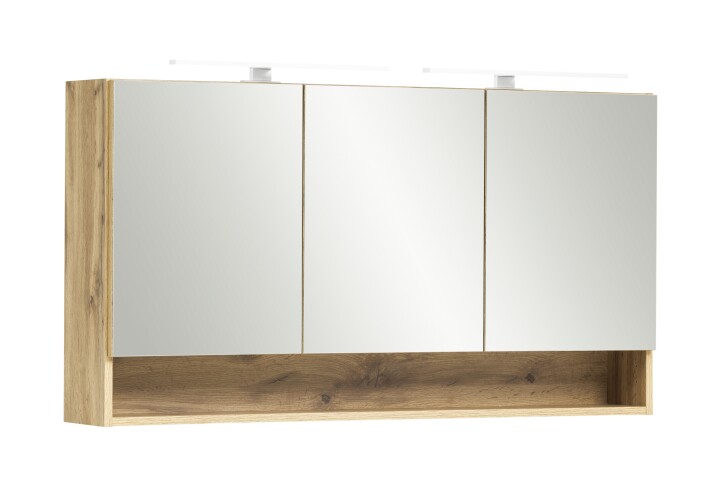Badezimmerspiegelschrank >Kaprun< (B/H/T: 120x64x20 cm) in wotaneiche