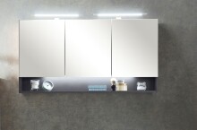 Badezimmerspiegelschrank >Kaprun< (B/H/T: 120x64x20 cm) in graphit