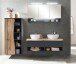 Badezimmerspiegelschrank >Kaprun< (B/H/T: 120x64x20 cm) in graphit