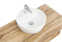 Waschtisch-Set >Kaprun< (B/H/T: 61x55x47 cm) in wotaneiche - 61x55x47 (BxHxT)