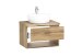 Waschtisch-Set >Kaprun< (B/H/T: 61x55x47 cm) in wotaneiche - 61x55x47 (BxHxT)