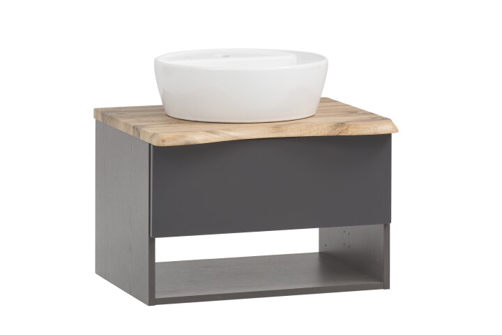 Waschtisch-Set >Kaprun< (B/H/T: 61x55x47 cm) in graphit - 61x55x47 (BxHxT)