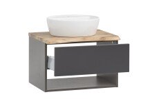 Waschtisch-Set >Kaprun< (B/H/T: 61x55x47 cm) in graphit - 61x55x47 (BxHxT)