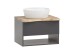 Waschtisch-Set >Kaprun< (B/H/T: 61x55x47 cm) in graphit - 61x55x47 (BxHxT)