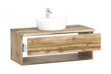 Waschtisch-Set >Kaprun< (B/H/T: 101x55x47 cm) in wotaneiche - 101x55x47 (BxHxT)