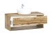 Waschtisch-Set >Kaprun< (B/H/T: 101x55x47 cm) in wotaneiche - 101x55x47 (BxHxT)