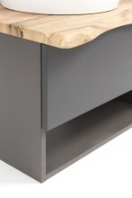 Waschtisch-Set >Kaprun< (B/H/T: 101x55x47 cm) in graphit - 101x55x47 (BxHxT)