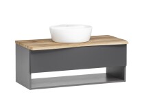 Waschtisch-Set >Kaprun< (B/H/T: 101x55x47 cm) in graphit - 101x55x47 (BxHxT)