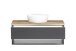 Waschtisch-Set >Kaprun< (B/H/T: 101x55x47 cm) in graphit - 101x55x47 (BxHxT)