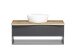 Waschtisch-Set >Kaprun< (B/H/T: 101x55x47 cm) in graphit - 101x55x47 (BxHxT)