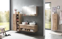 Waschtisch-Set >Kaprun< (B/H/T: 121x55x47 cm) in wotaneiche - 121x55x47 (BxHxT)