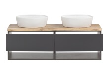 Waschtisch-Set >Kaprun< (B/H/T: 121x55x47 cm) in graphit - 121x55x47 (BxHxT)