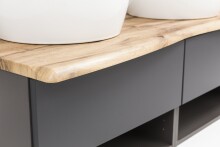 Waschtisch-Set >Kaprun< (B/H/T: 121x55x47 cm) in graphit - 121x55x47 (BxHxT)