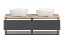Waschtisch-Set >Kaprun< (B/H/T: 121x55x47 cm) in graphit - 121x55x47 (BxHxT)