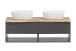 Waschtisch-Set >Kaprun< (B/H/T: 121x55x47 cm) in graphit - 121x55x47 (BxHxT)